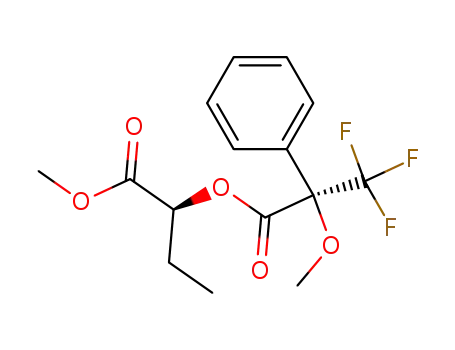 Benzeneacetic acid, alpha-methoxy-alpha-(trifluoromethyl)-, 1-(methoxycarbonyl)propyl ester, [S-(R*,S*)]-