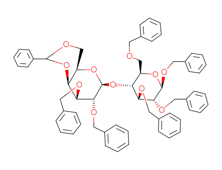 benzyl O-(2,3-di-O-benzyl-4,6-O-benzylidene-β-D-galactopyranosyl)-(1->4)-2,3,6-tri-O-benzyl-β-D-glucopyranoside