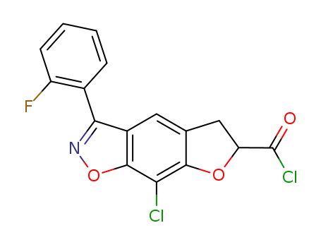 8-chloro-5,6-dihydro-3-(o-fluorophenyl)furo<3,2-f>-1,2-benzisoxazole-6-carbonyl chloride