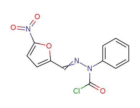 Molecular Structure of 104707-46-2 (5-nitro-2-furaldehyde 2-chloroformyl-2-phenylhydrazone)