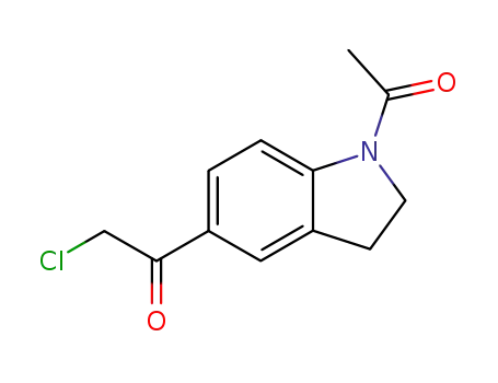 Molecular Structure of 76139-03-2 (Ethanone, 1-(1-acetyl-2,3-dihydro-1H-indol-5-yl)-2-chloro-)