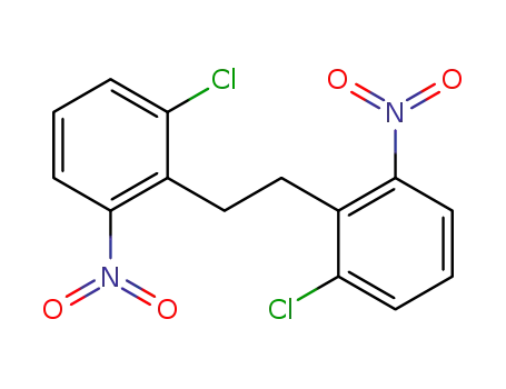 Molecular Structure of 105242-06-6 (Benzene, 1,1'-(1,2-ethanediyl)bis[2-chloro-6-nitro-)