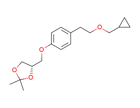 (R)-(+)-3-<4-<2-(cyclopropylmethoxy)ethyl>phenoxy>-1,2-propanodiol acetonide