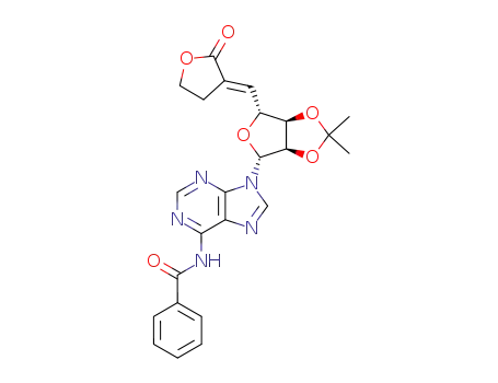 (E)-N<sup>6</sup>-Benzoyl-2',3'-O-isopropylidene-5'-C-(2-oxotetrahydro-3-furanylidene)-5'-deoxyadenosine