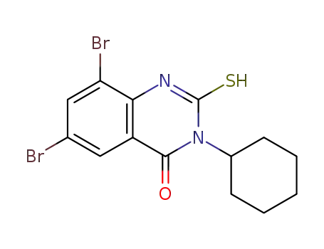 3-cyclohexyl-6,8-dibromo-2-mercapto-4(3H)-quinazolone