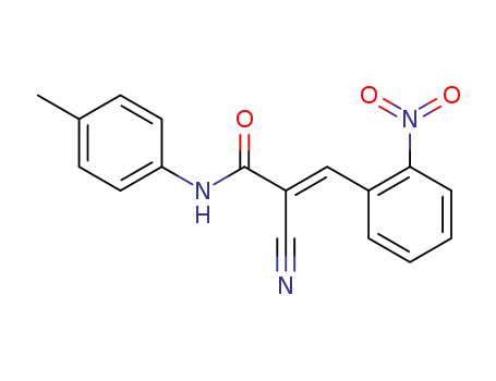 Molecular Structure of 121217-52-5 (2-cyano-3-(2-nitro-phenyl)-acrylic acid <i>p</i>-toluidide)