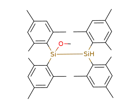 Molecular Structure of 82545-72-0 (Disilane, 1-methoxy-1,1,2,2-tetrakis(2,4,6-trimethylphenyl)-)