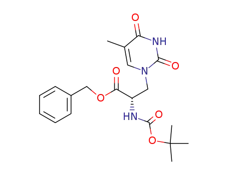 2-tert-butoxycarbonylamino-3-(5-methyl-2,4-dioxo-3,4-dihydro-2H-pyrimidin-1-yl)propionic acid benzyl ester
