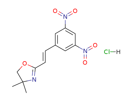 Oxazole,2-[2-(3,5-dinitrophenyl)ethenyl]-4,5-dihydro-4,4-dimethyl-, monohydrochloride,(E)- (9CI)