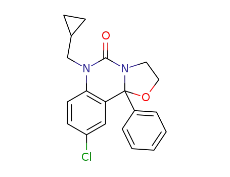 9-chloro-6-cyclopropylmethyl-10b-phenyl-2,3,6,10b-tetrahydro-5H-oxazolo<3,2-c>quinazolin-5-one