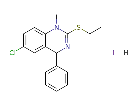 6-Chloro-2-ethylthio-1-methyl-4-phenyl-1H-1,4-dihydroquinazoline hydroiodide