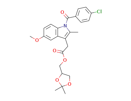 Molecular Structure of 22094-04-8 ([1-(4-Chloro-benzoyl)-5-methoxy-2-methyl-1H-indol-3-yl]-acetic acid 2,2-dimethyl-[1,3]dioxolan-4-ylmethyl ester)