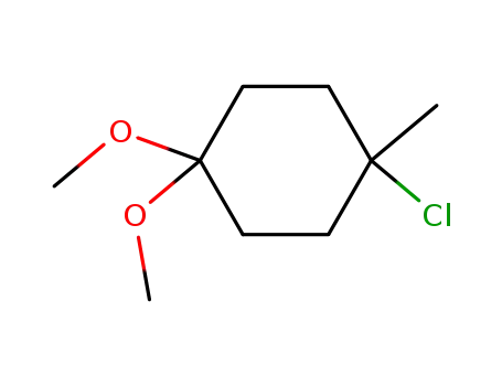Molecular Structure of 113580-87-3 (Cyclohexane, 1-chloro-4,4-dimethoxy-1-methyl-)