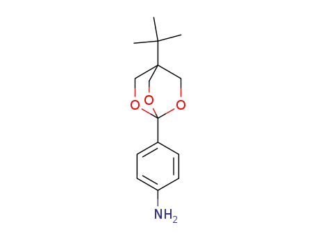 Molecular Structure of 119963-49-4 (Benzenamine,
4-[4-(1,1-dimethylethyl)-2,6,7-trioxabicyclo[2.2.2]oct-1-yl]-)