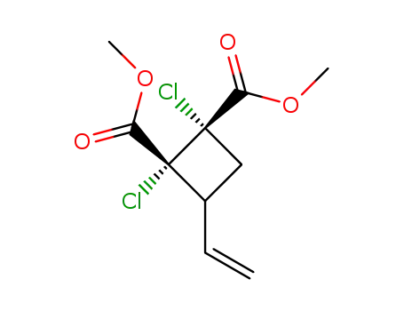 Molecular Structure of 5680-13-7 (dimethyl 3-vinyl-1,2-dichlorocyclobutane-1,2-dicarboxylate)