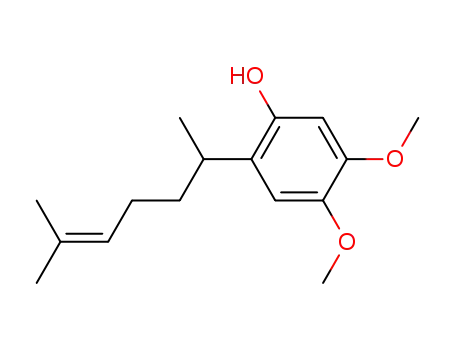 Molecular Structure of 134036-92-3 (2-(1,5-Dimethyl-hex-4-enyl)-4,5-dimethoxy-phenol)