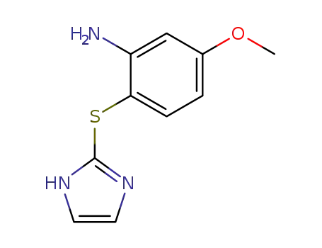 Molecular Structure of 88251-72-3 (Benzenamine, 2-(1H-imidazol-2-ylthio)-5-methoxy-)
