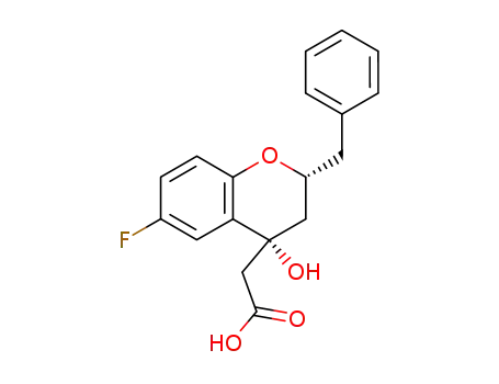 ((2R,4R)-2-Benzyl-6-fluoro-4-hydroxy-chroman-4-yl)-acetic acid
