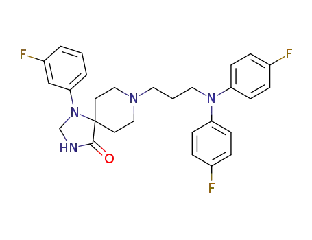 8-{3-[Bis-(4-fluoro-phenyl)-amino]-propyl}-1-(3-fluoro-phenyl)-1,3,8-triaza-spiro[4.5]decan-4-one