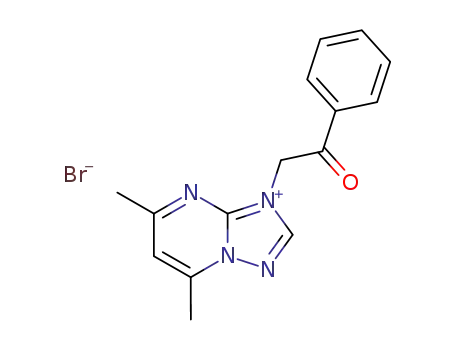 5,7-dimethyl-3-phenacyl<1,2,4>triazolo<1,5-a>pyrimidinium bromide