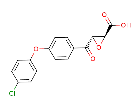 Molecular Structure of 83537-47-7 (trans-3-<4-(4-chlorophenoxy)benzoyl>glycidic acid)