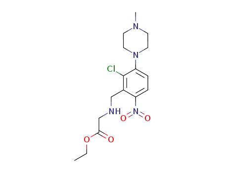 [2-Chloro-3-(4-methyl-piperazin-1-yl)-6-nitro-benzylamino]-acetic acid ethyl ester
