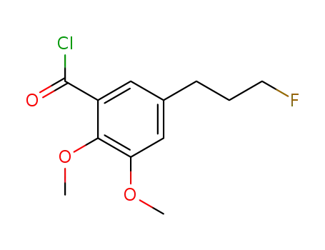 Molecular Structure of 136565-41-8 (5-(3-Fluoro-propyl)-2,3-dimethoxy-benzoyl chloride)
