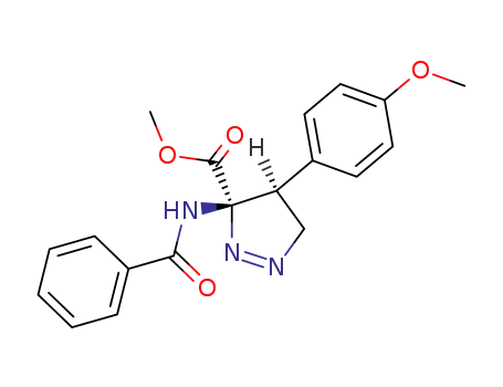 3H-Pyrazole-3-carboxylic acid,
3-(benzoylamino)-4,5-dihydro-4-(4-methoxyphenyl)-, methyl ester, cis-