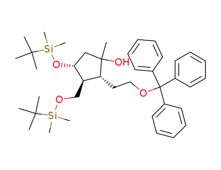 (2R,3S,4R)-4-(tert-Butyl-dimethyl-silanyloxy)-3-(tert-butyl-dimethyl-silanyloxymethyl)-1-methyl-2-(2-trityloxy-ethyl)-cyclopentanol