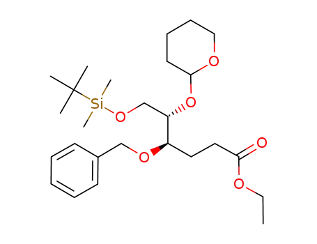 ethyl dl-erythro-4-benzyloxy-6-(tert-butyldimethylsiloxy)-5-(tetrahydropyran-2-yloxy)hexanoate