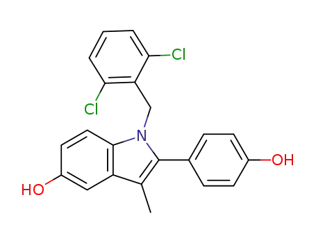 1H-Indol-5-ol,
1-[(2,6-dichlorophenyl)methyl]-2-(4-hydroxyphenyl)-3-methyl-
