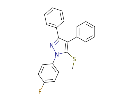1-(4-FLUOROPHENYL)-3,4-DIPHENYL-5-METHYLTHIO-1H-PYRAZOLE