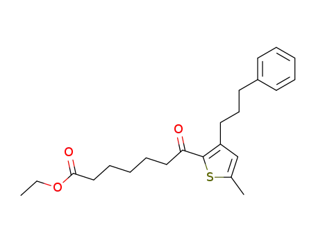 7-[5-Methyl-3-(3-phenyl-propyl)-thiophen-2-yl]-7-oxo-heptanoic acid ethyl ester