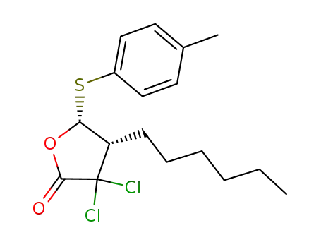 cis-3,3-dichloro-4-hexyl-5-p-tolylthio-4,5-dihydrofuran-2(3H)-one
