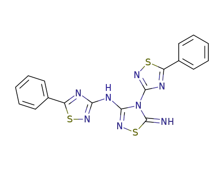 5-imino-4-(5'-phenyl-1',2',4'-thiadiazol-3'-yl)-3-(5'-phenyl-1',2',4'-thiadiazol-3'-ylamino)-4,5-dihydro-1,2,4-thiadiazole