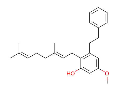 Phenol,
2-[(2E)-3,7-dimethyl-2,6-octadienyl]-5-methoxy-3-(2-phenylethyl)-