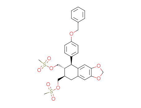 (benzyloxy-4 phenyl)-1-r bis-methanesulfonyloxymethyl l-2-t,3-c methylenedioxy-6,7 tetrahydro-1,2,3,4 naphtalene