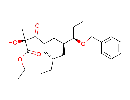 Decanoic acid,
2-hydroxy-2,8-dimethyl-3-oxo-6-[(1R)-1-(phenylmethoxy)propyl]-, ethyl
ester, (2S,6R,8S)-
