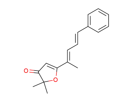 Molecular Structure of 74796-42-2 (E-2,2-dimethyl-5-(1-methyl-4-phenylbutadienyl)-3(2H)-furanone)