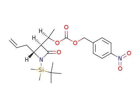 (1'RS,3SR,4RS)-4-allyl-1-(dimethyl-t-butylsilyl)-3-<1-(p-nitrobenzyloxycarbonyloxy)ethyl>-azetidin-2-one