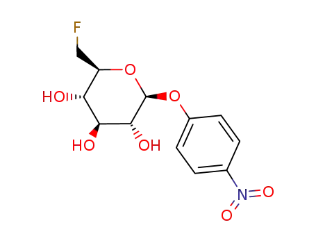 Molecular Structure of 87585-95-3 (P-NITROPHENYL 6-FLUORO-6-DEOXY-B-D- GLUC OPYRANOSIDE)