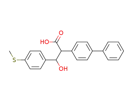 Molecular Structure of 141857-29-6 (4-thioanisyl-2-biphenylyl-3-hydroxypropionic acid)