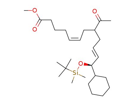 methyl-(5Z,10E)-(8RS,12R)-8-acetyl-12-tert-butyldimethylsilyloxy-12-cyclohexyl-5,10-dodecadienoate