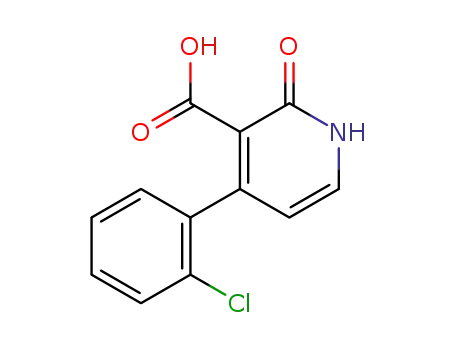 Molecular Structure of 88148-62-3 (3-Pyridinecarboxylic acid, 4-(2-chlorophenyl)-1,2-dihydro-2-oxo-)