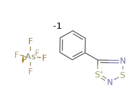 {C<sub>6</sub>H<sub>5</sub>CNSNS}<sup>(1+)</sup>*AsF<sub>6</sub><sup>(1-)</sup>={C<sub>6</sub>H<sub>5</sub>CNSNS}{AsF<sub>6</sub>}