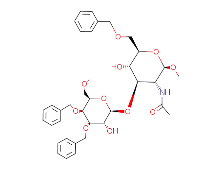 methyl 2-acetamido-3-O-(3,4-di-O-benzyl-6-O-methyl-β-D-galactopyranosyl)-6-O-benzyl-2-deoxy-β-D-glucopyranoside
