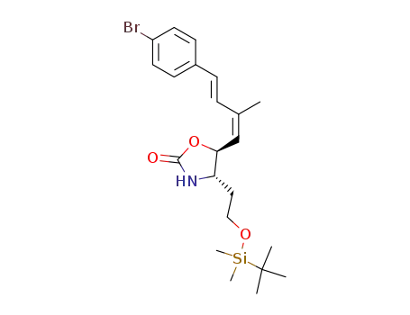 (4S,5S)-5-[(1Z,3E)-4-(4-Bromo-phenyl)-2-methyl-buta-1,3-dienyl]-4-[2-(tert-butyl-dimethyl-silanyloxy)-ethyl]-oxazolidin-2-one