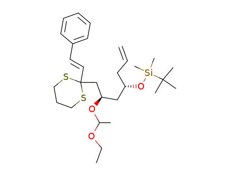 4,8,10-Trioxa-3-siladodecane,
2,2,3,3,9-pentamethyl-7-[[2-[(1E)-2-phenylethenyl]-1,3-dithian-2-yl]meth
yl]-5-(2-propenyl)-, (5S,7R)-