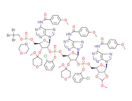 C<sub>86</sub>H<sub>92</sub>Br<sub>3</sub>Cl<sub>2</sub>N<sub>16</sub>O<sub>30</sub>P<sub>3</sub>