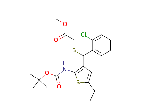 [(2-tert-Butoxycarbonylamino-5-ethyl-thiophen-3-yl)-(2-chloro-phenyl)-methylsulfanyl]-acetic acid ethyl ester